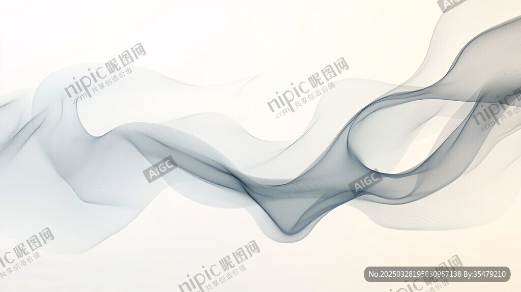 飘逸灵动烟雾线条艺术图