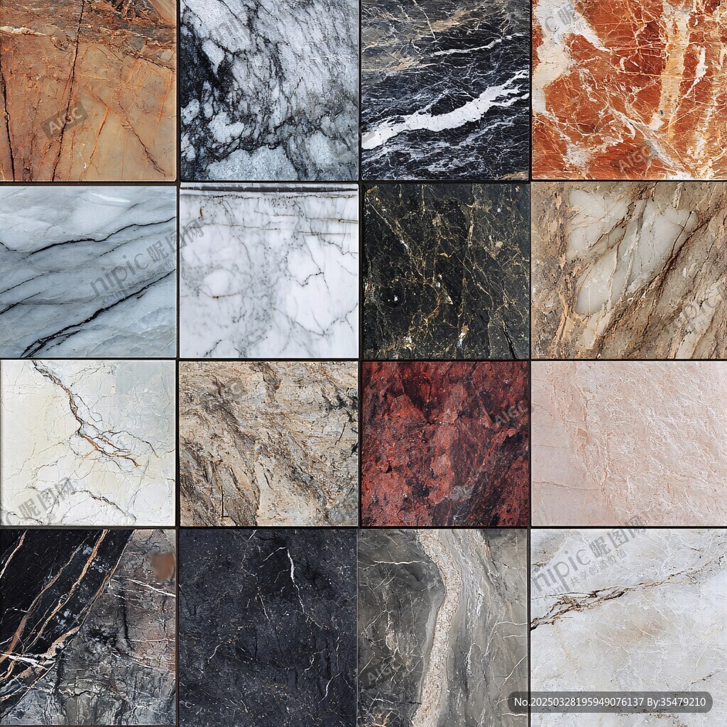 多样大理石纹理精美展示