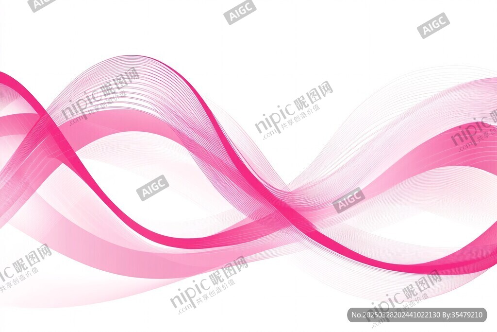 粉色动感曲线抽象背景图