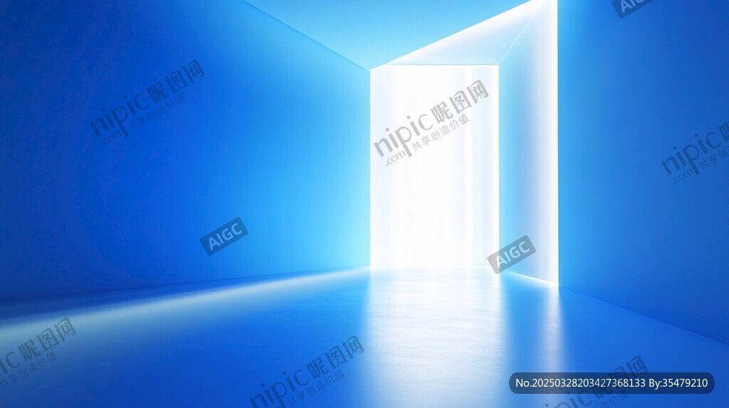 蓝色空间中的光明入口