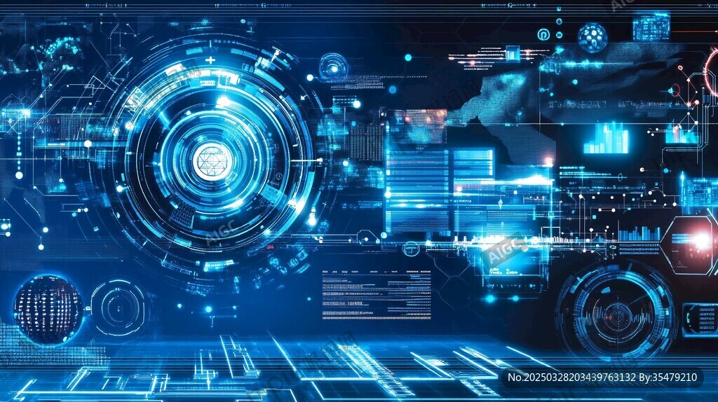 科技感十足的未来数字界面