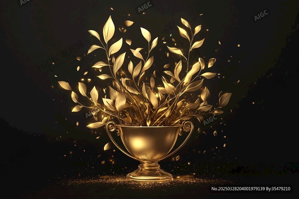 金色奖杯盛绽金叶奇观