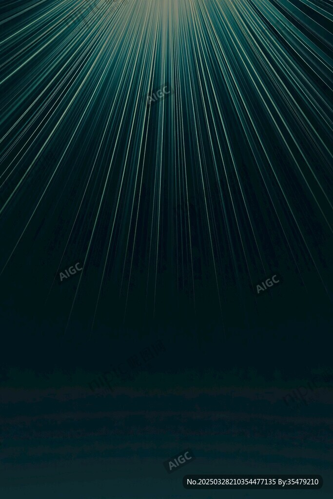 蓝绿色光线放射背景图