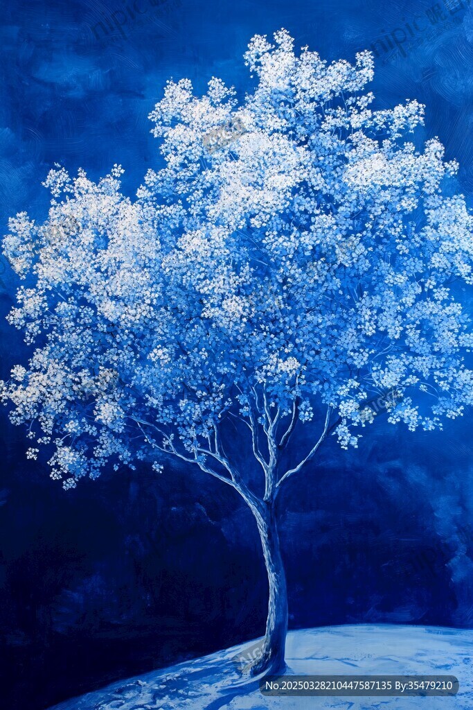 梦幻蓝树 静谧之景