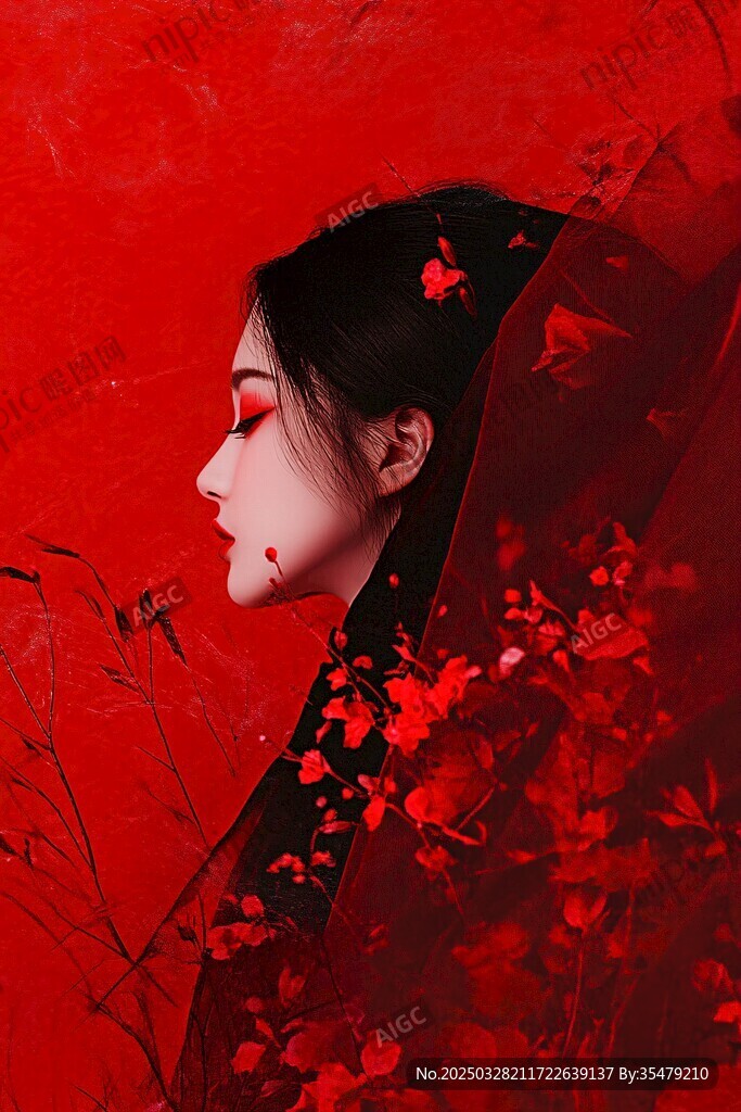 红衣佳人 一抹绝美古韵