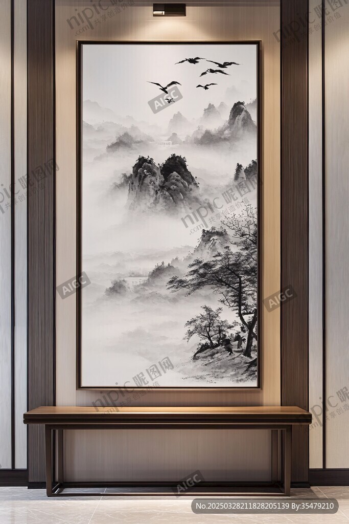 中式山水挂画 意境悠远