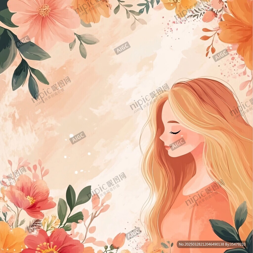 花中少女的唯美梦幻时刻