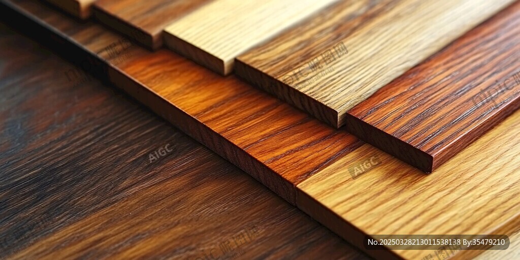 多样实木板材展示