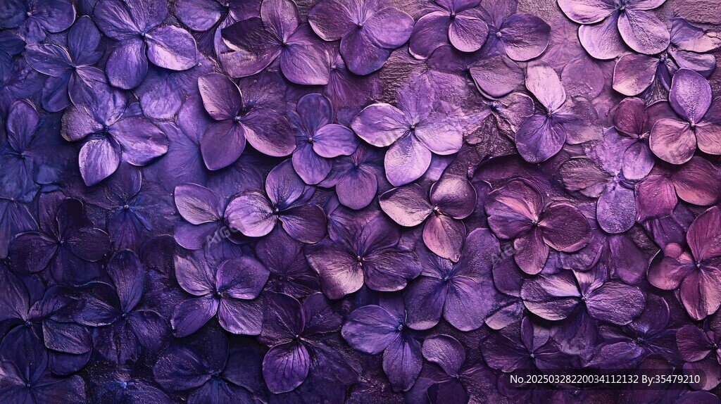 紫韵绣球花背景纹理
