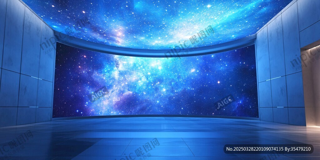 梦幻星空室内大屏场景