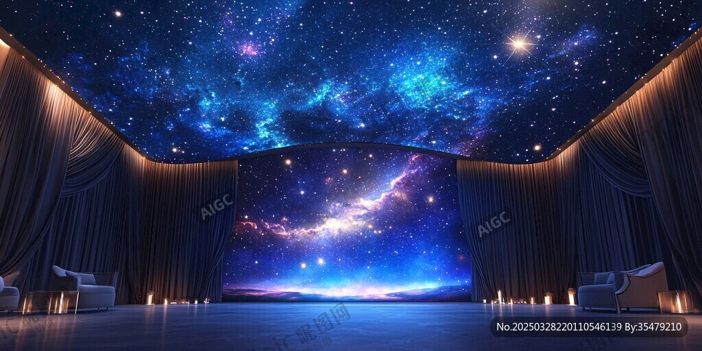 梦幻星空主题室内空间