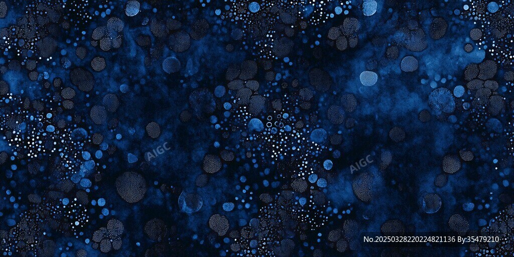 深蓝梦幻斑点抽象纹理图