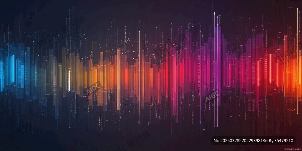炫彩音乐声波背景图