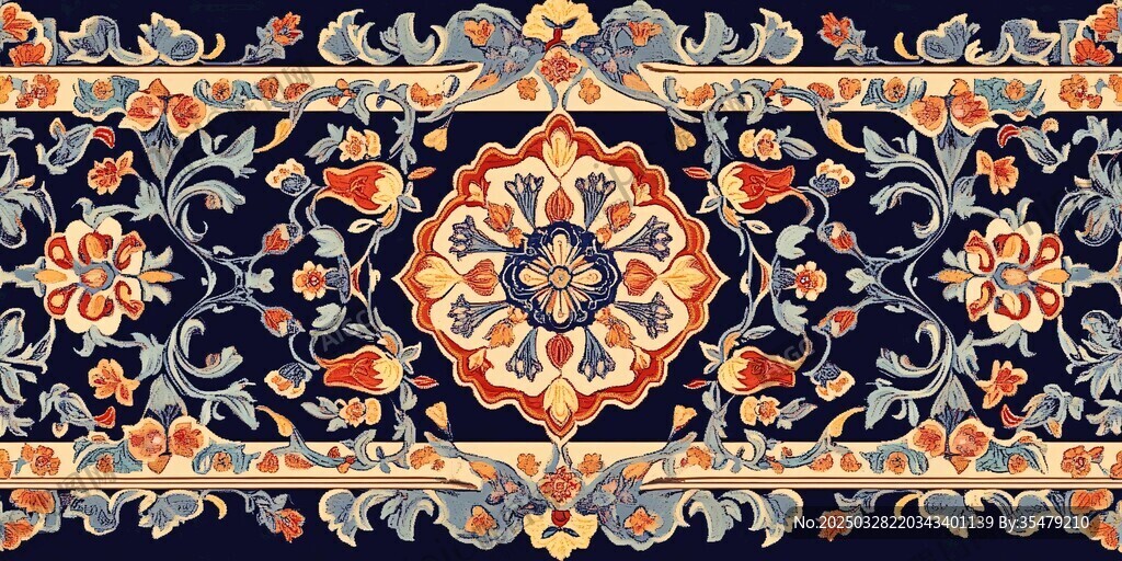 复古精美花卉图案装饰画