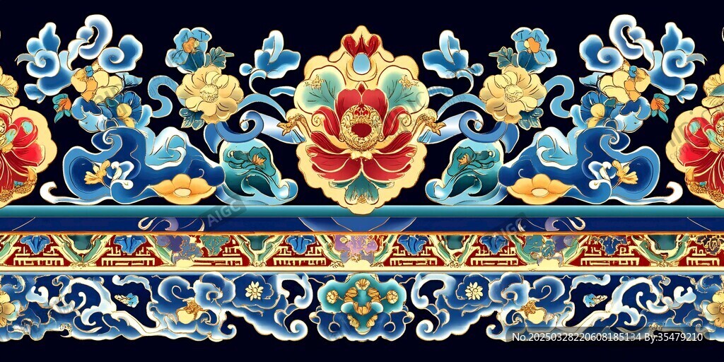 古典中式传统花卉纹装饰