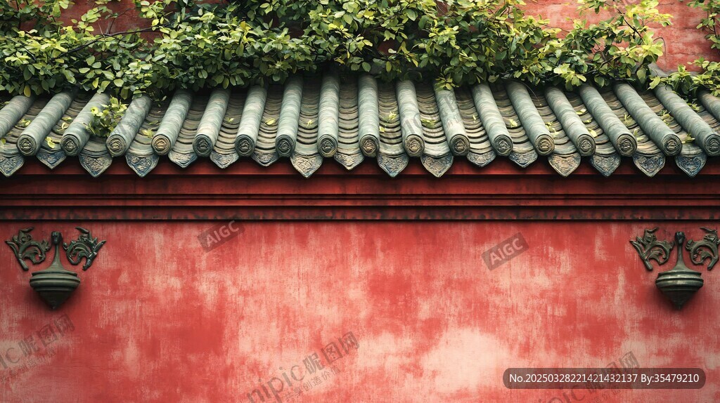 红墙黛瓦上的绿意生机