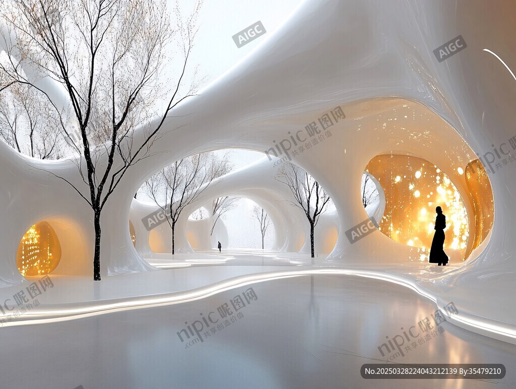 未来感冰雪艺术建筑空间