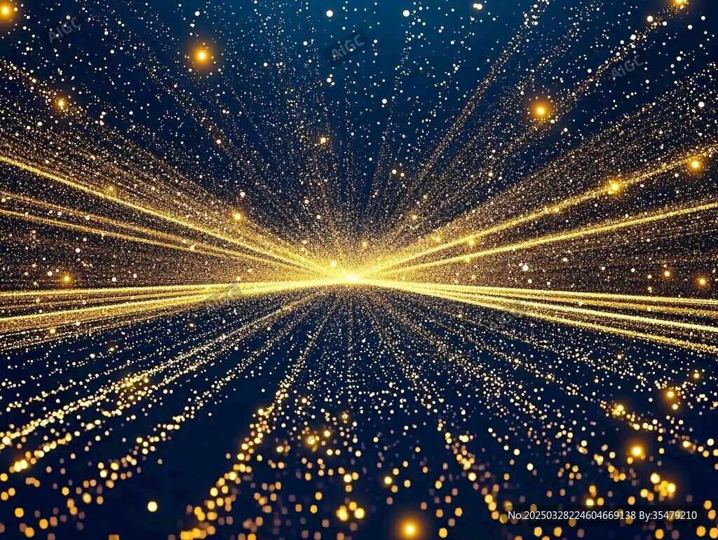 金色星芒宇宙动感背景图