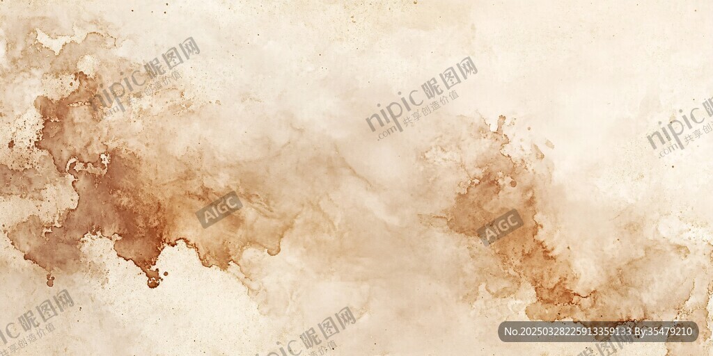 复古棕黄水彩纹理背景图