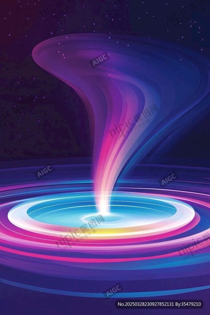 梦幻绚丽的宇宙能量漩涡