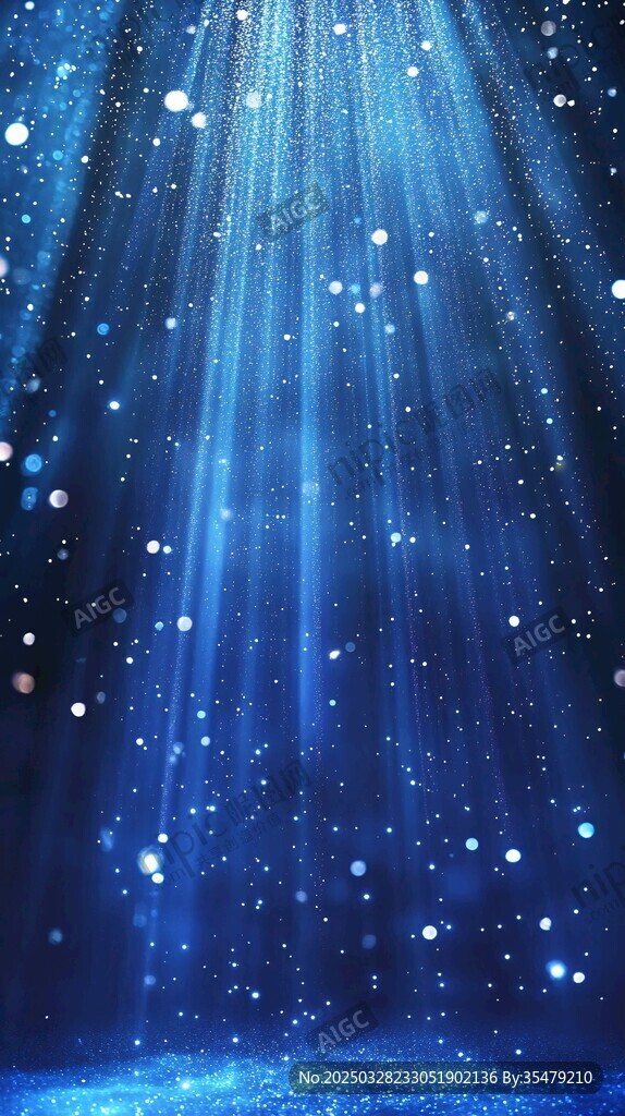 梦幻蓝色星光背景特效
