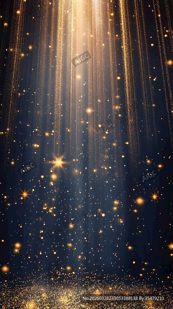 金色星光背景特效图