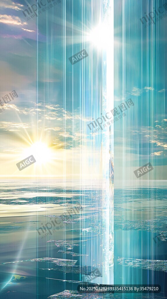 梦幻之光洒向无垠海洋