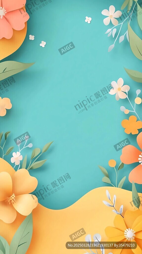 清新花卉背景图