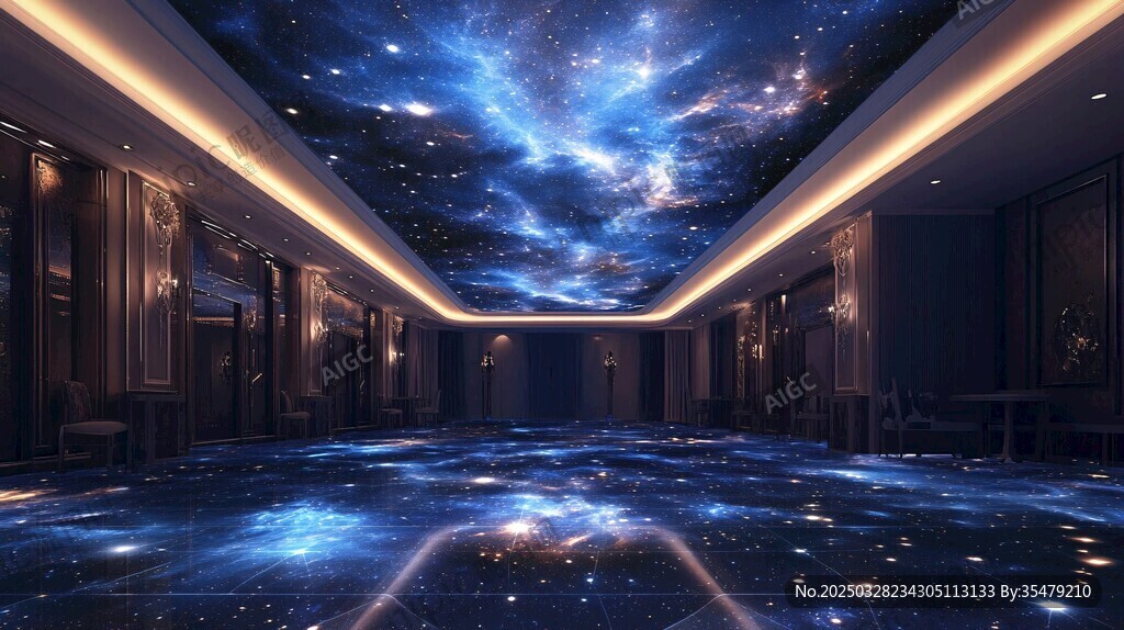 梦幻星空主题室内空间