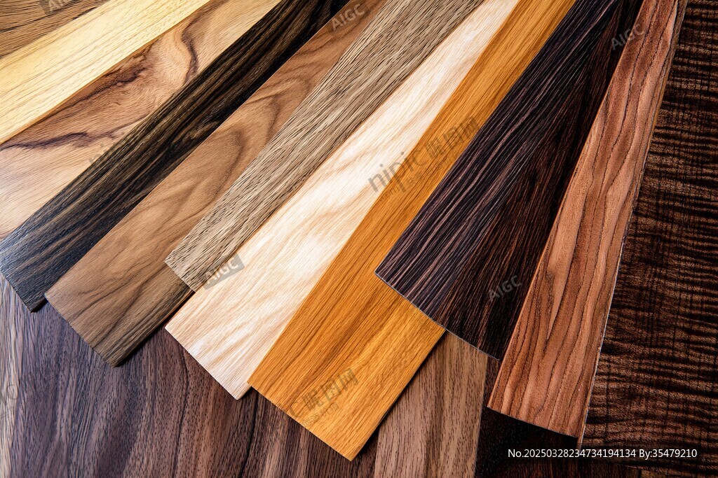 多样实木板材展示