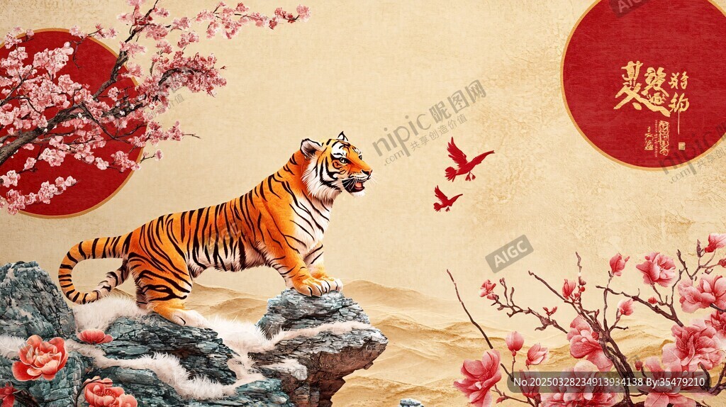 虎跃新春图