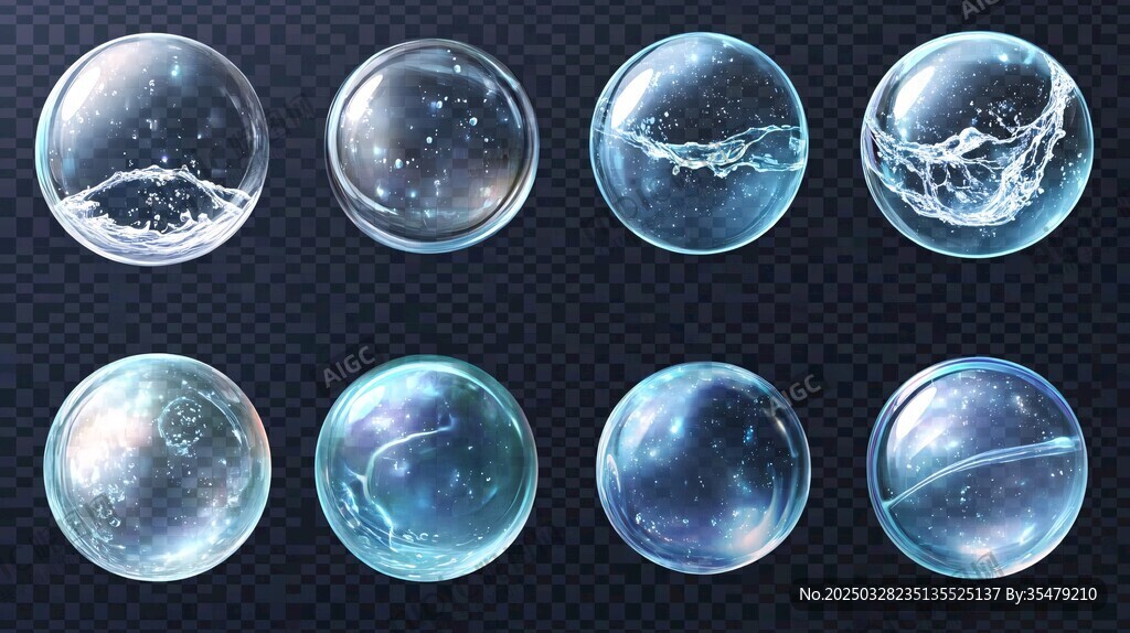 梦幻水感透明气泡集合