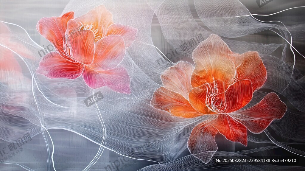 梦幻花卉艺术渲染图