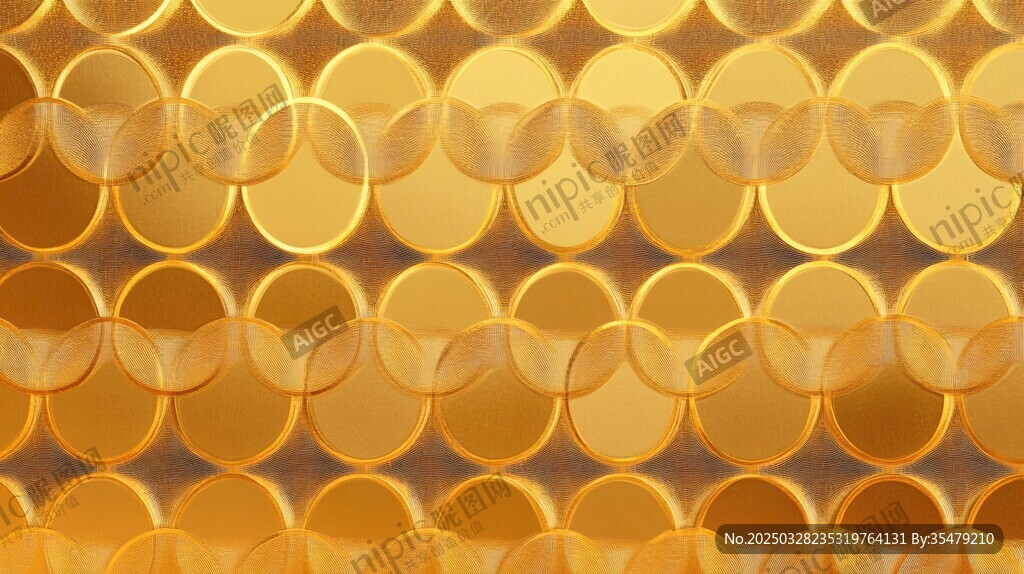 金色圆形图案背景纹理