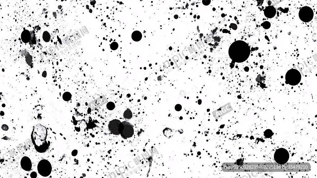 黑白墨点抽象背景纹理