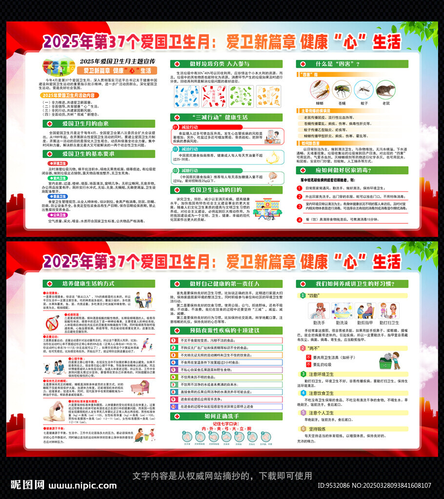  爱国卫生月 展板