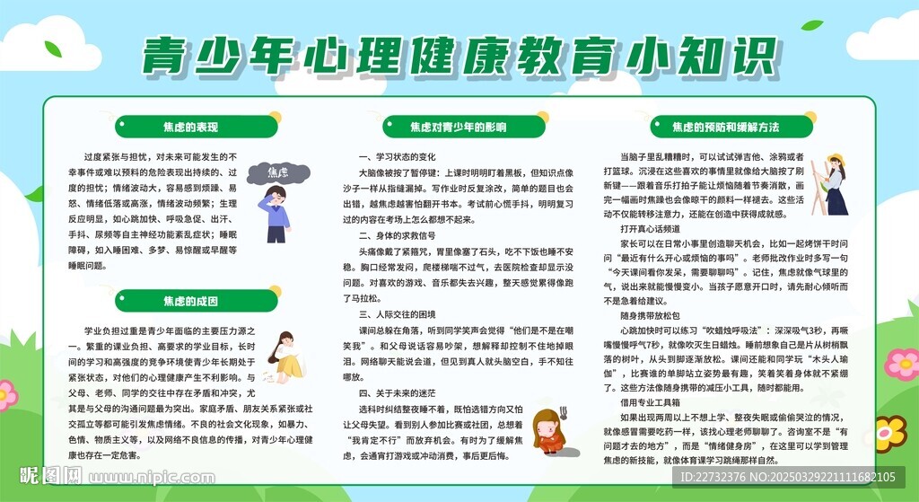 青少年心理健康教育宣传栏