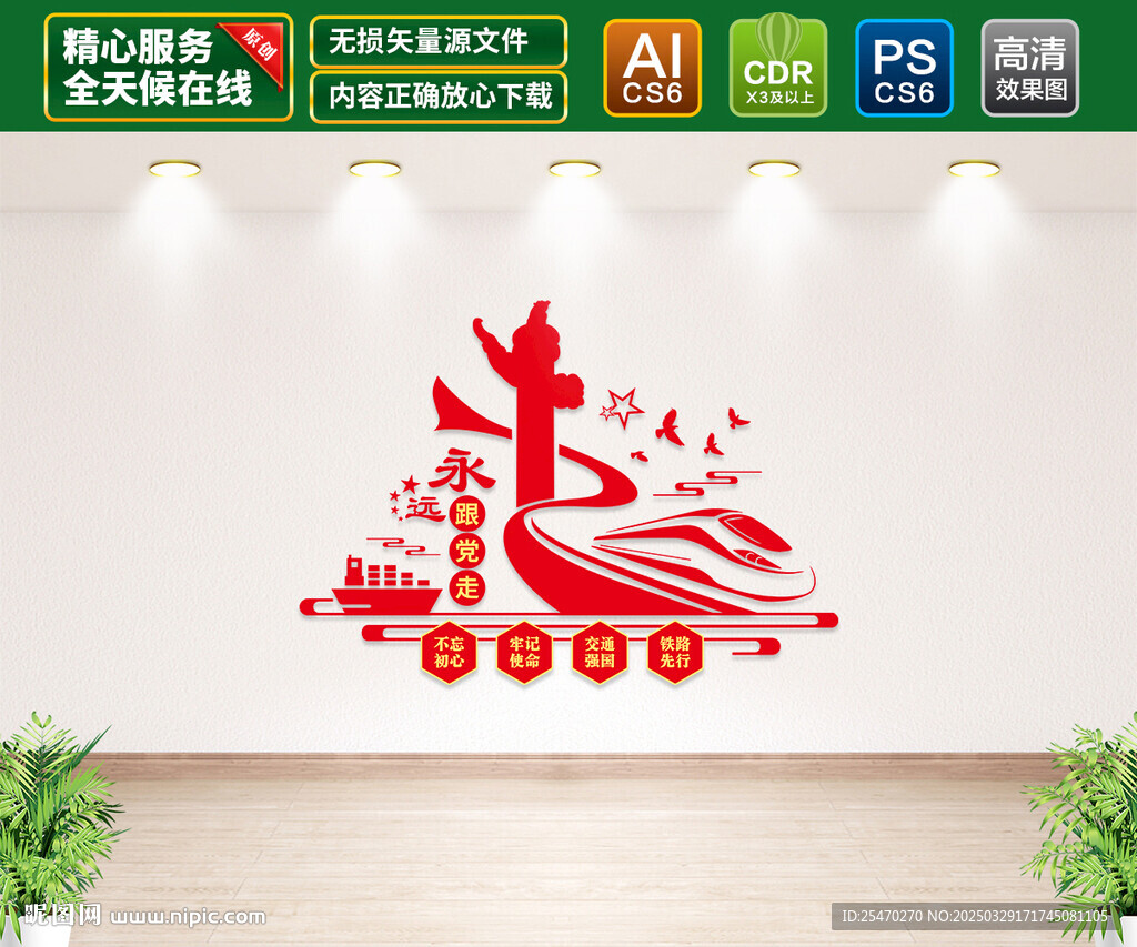 永远跟党走文化墙