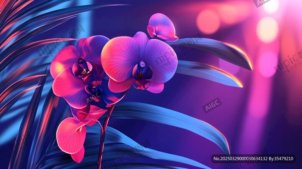 梦幻紫兰绽放绚丽光芒