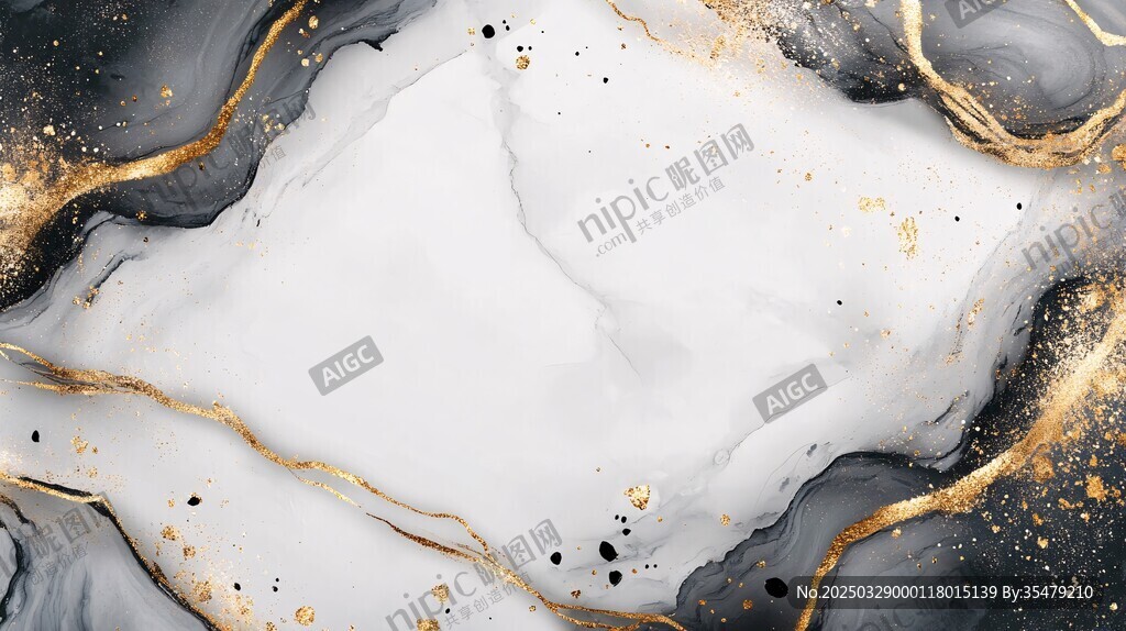黑金大理石纹理艺术背景