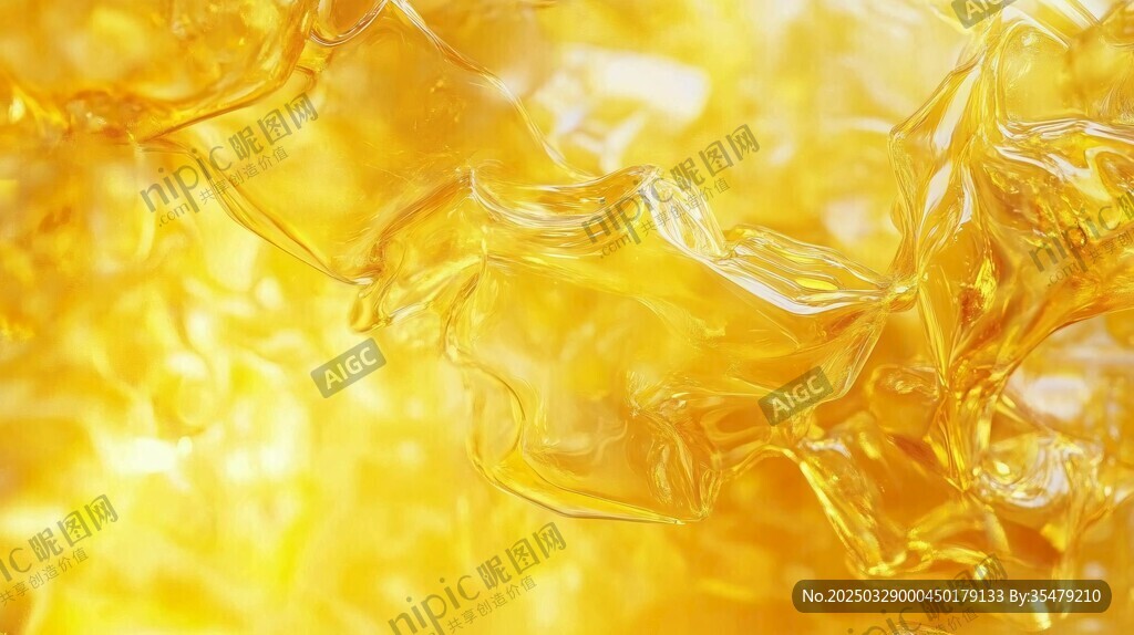 晶莹剔透的黄色胶质物