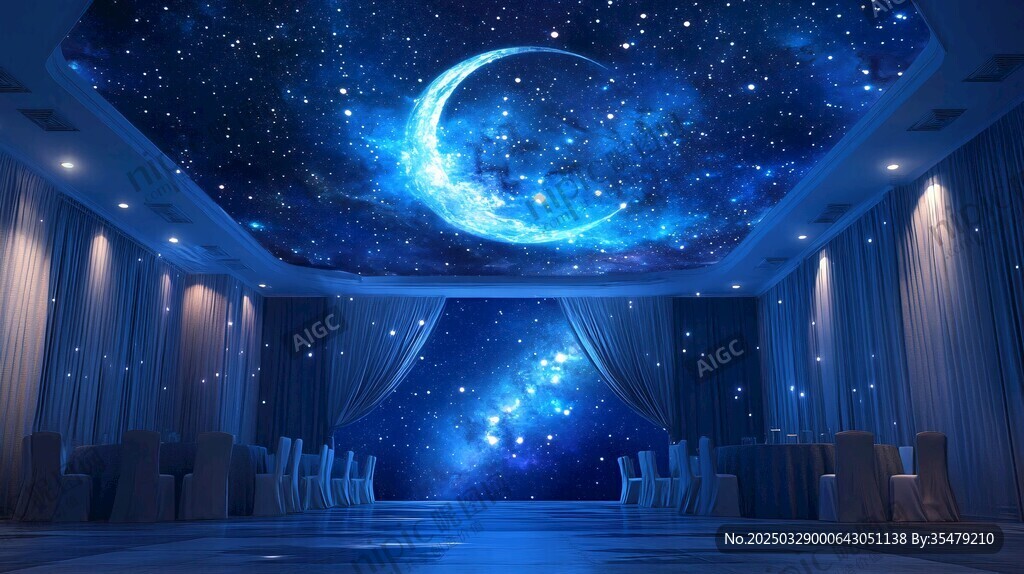 梦幻星空主题室内场景