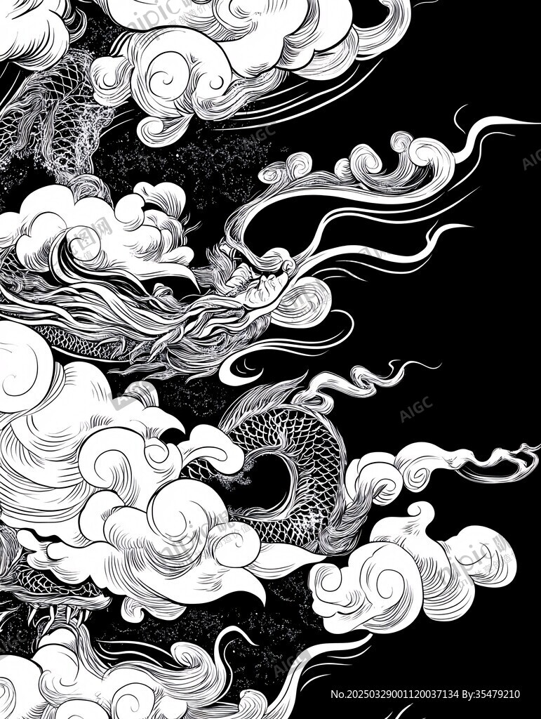 黑白龙云图