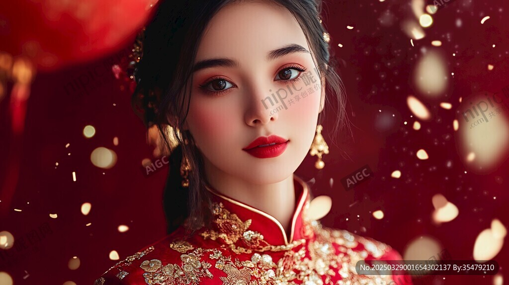 古典佳人着华服展东方美