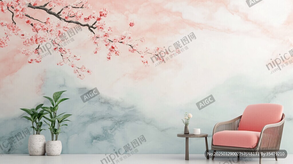 新中式风客厅的诗意景致