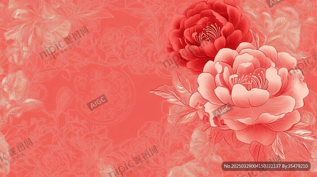 粉色花卉背景图