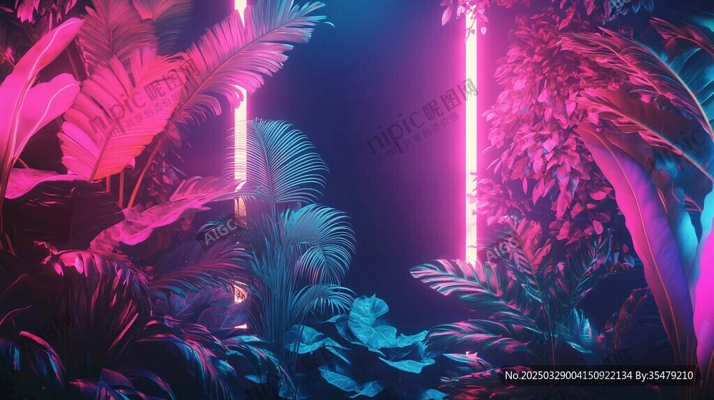 霓虹丛林 奇幻植物光影世界