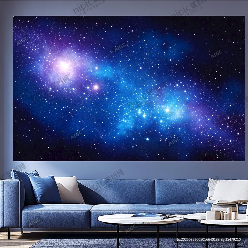 梦幻星空墙饰装点客厅