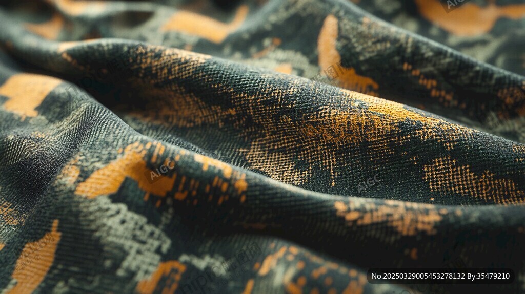 迷彩纹理布料特写