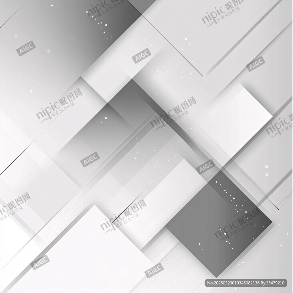 灰白几何方块抽象背景图